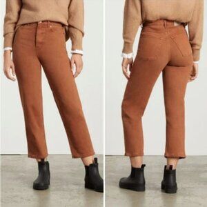Everlane The Way-High Organic Cotton Jean Archroma Rich Earth Size 26 Re…